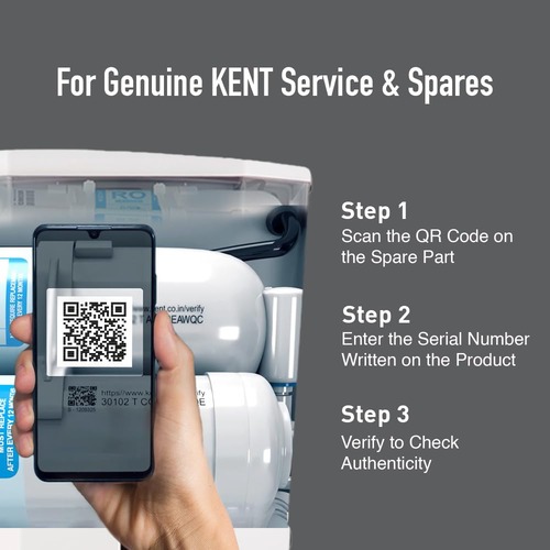 KENT Elegant Compact RO Water Purifier with KENT's Patented Mineral ROTM Technology RO + UF + TDS Control + UV LED Tank 8 Tank White